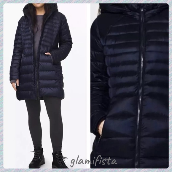 lululemon athletica Jackets & Blazers - LULULEMON BRAVE THE COLD Down Jacket Long Midnight Blue sz 10